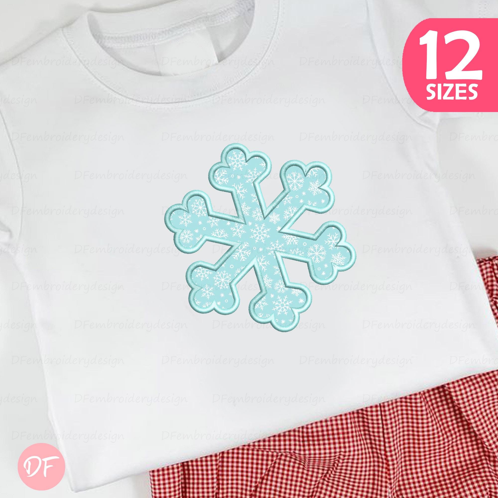 Snowflake Applique Embroidery Design: Christmas Holiday Pattern ...