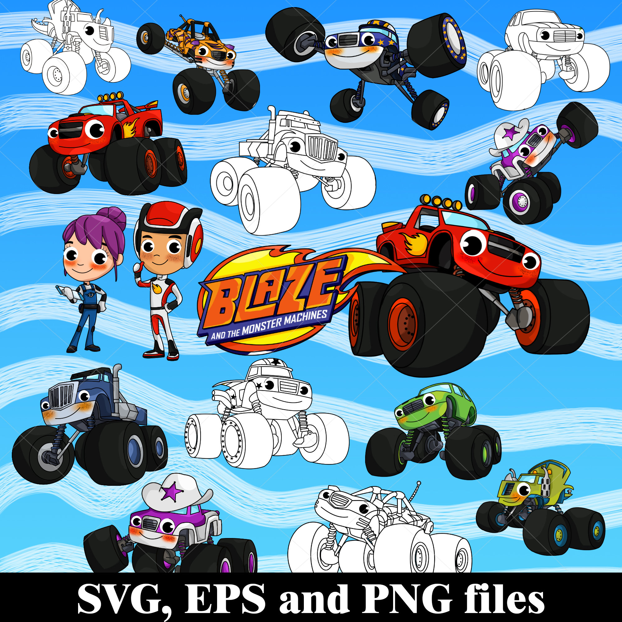 Blaze and the Monster Machines Svg Fileblaze Svg Cricutblaze Etsy