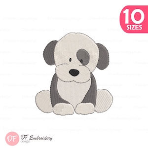 Baby Boy Dog Embroidery Design, Puppy Embroidery File, Cute Dog Machine Embroidery Pattern for Baby Clothes, instant Download, 10 sizes