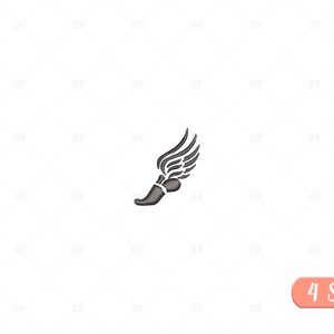Winged Foot Embroidery Design: Track and Field Sport (digital Download ...