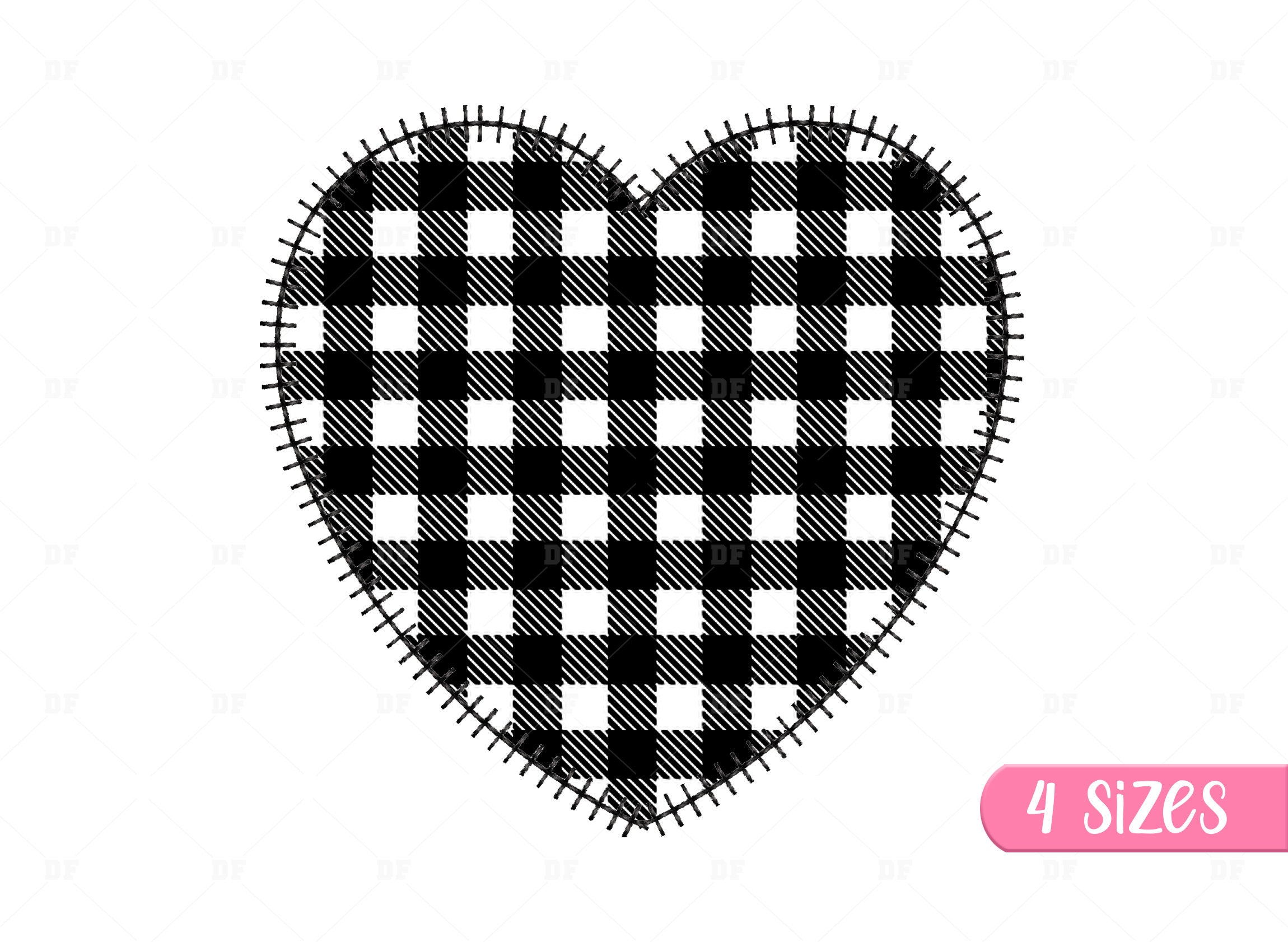 Heart Applique Embroidery Design Heart Embroidery Design Etsy