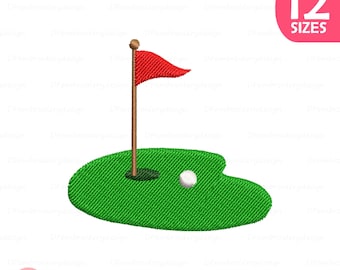 Golf Green Embroidery Design, Putting Green Machine File (Digital Download)