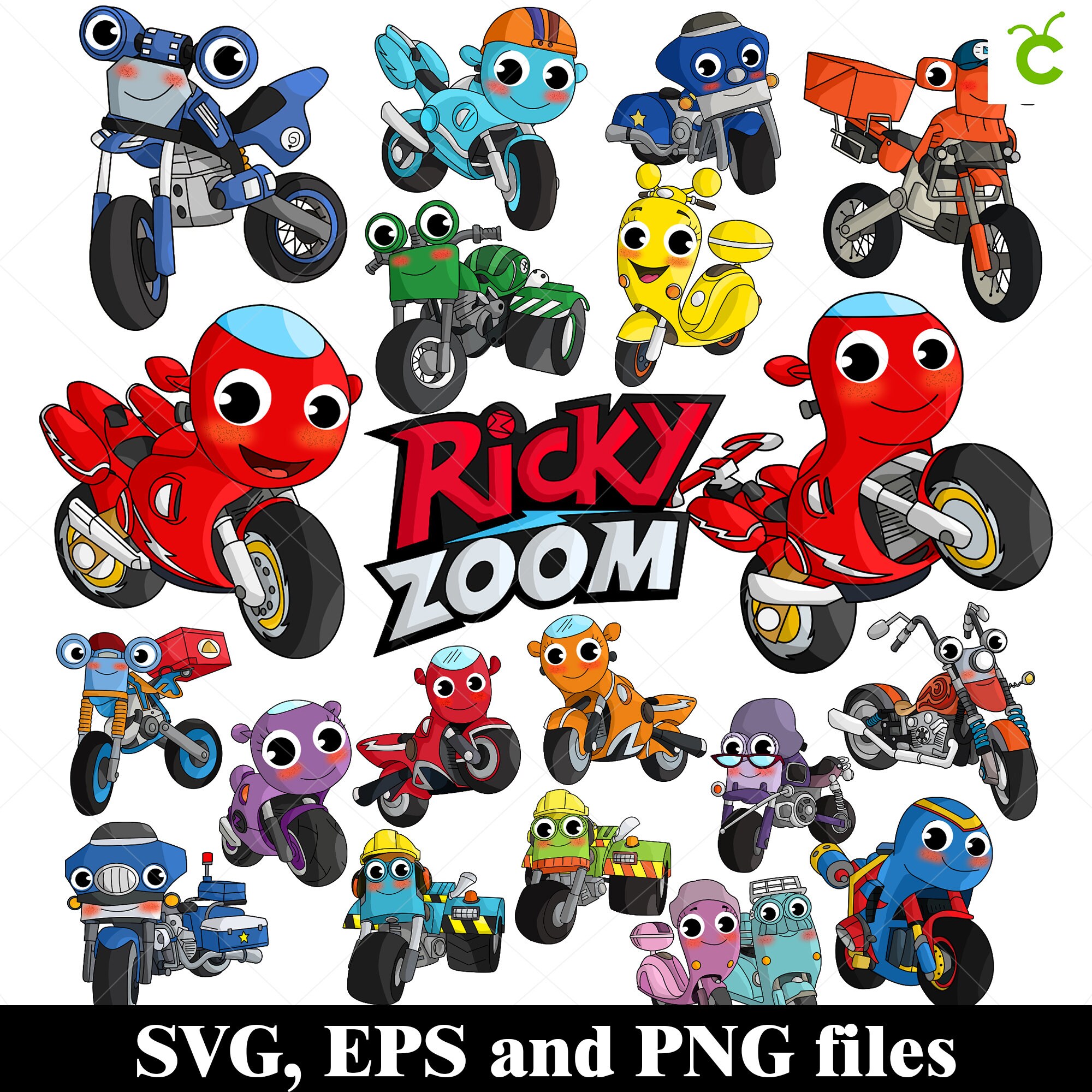 Ricky Zoom SVG paquete para cricut Ricky Zoom clipart Ricky Etsy