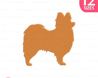 Papillon Dog Embroidery Design, Puppy Machine Embroidery Pattern (Instant Download)