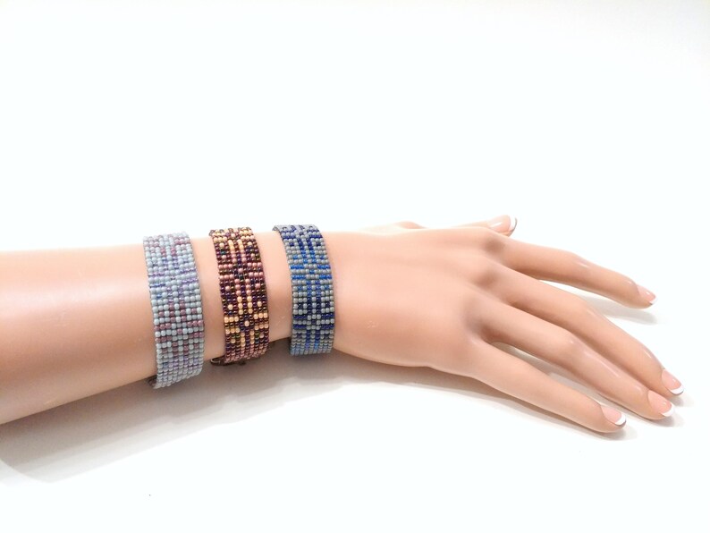CROSS: bead loom bracelet beaded anklet boho anklet boho bracelet