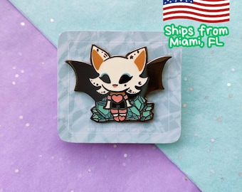 B Grade Bat enamel pin | GLOWS IN DARK effect | halloween pin | ships from Miami | fast shipping