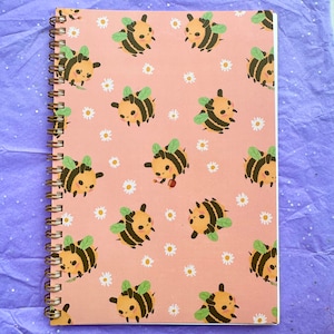 A5 Cute Bees Reusable Sticker Book | 50 pages | Sticker Album | Empty Sticker Book