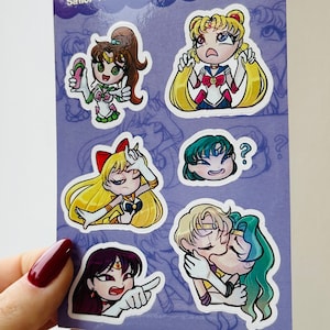 A6 4*6 in. Moon guardians vinyl sticker sheet | waterproof stickers