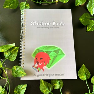 Porta pegatinas: libro de pegatinas reutilizable tamaño A5 con 50 páginas / Álbum de pegatinas / Libro de pegatinas vacío