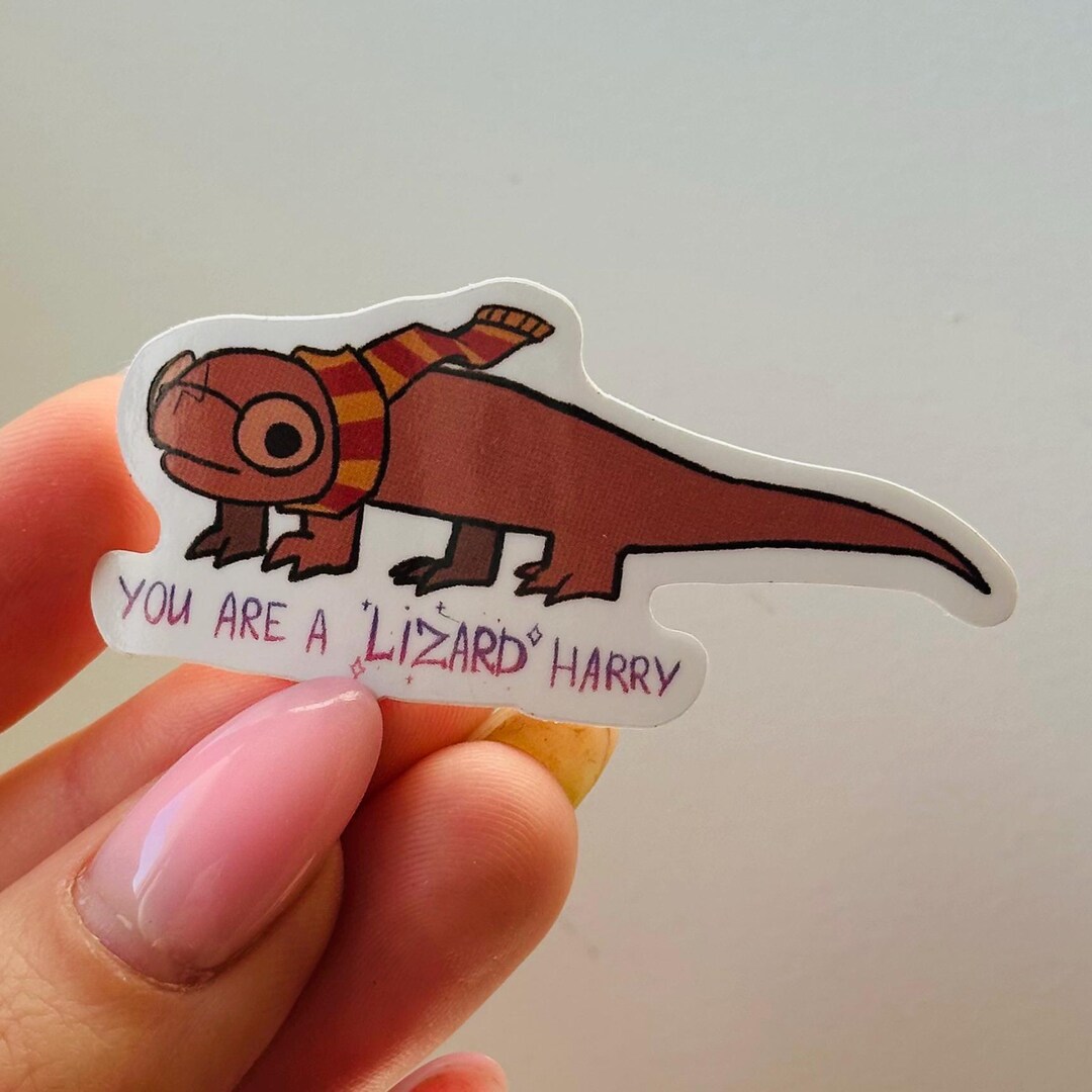 Funny Lizard Wizard Sticker – "you’re a Lizard, Harry" – Magical ...