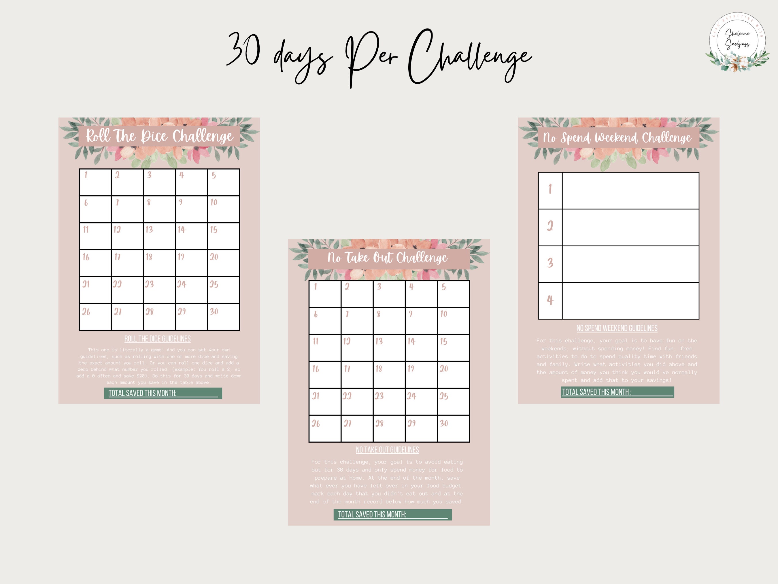 A5 Savings Challenge Bundle Printable Savings Challenges - Etsy