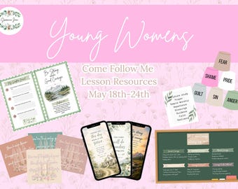 LDS Young Women Lesson Activities Bundle | May 18-24 | Be Strong and Courageous | Printable Lesson Resources | Sunday School Lesson Pack