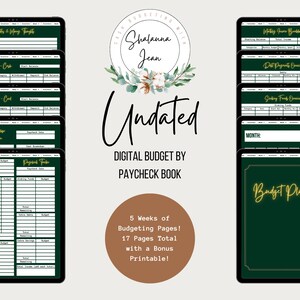 Undated and Reusable Budget By Paycheck Book - Digital Planner, Weekly Paycheck Planner. Financial Planner, Goodnotes Paycheck Planner
