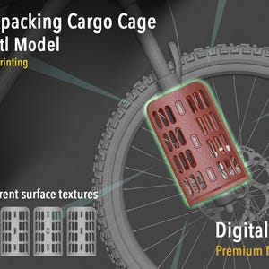 Bikepacking Cargo Cage 3D STL Model for 3D printing digital file