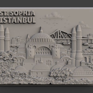 Hagia Sophia 3d stl model cnc and 3d printer file