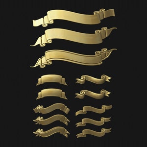 Ribbon Set 3D STL Model for CNC Router/Printer