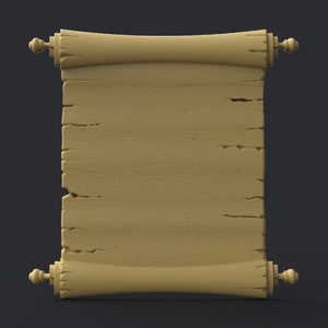 Scroll 3D STL Model for CNC Router or 3D Printing