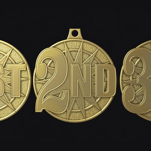 Award Medals Set 3d model digital file for cnc and 3d printer