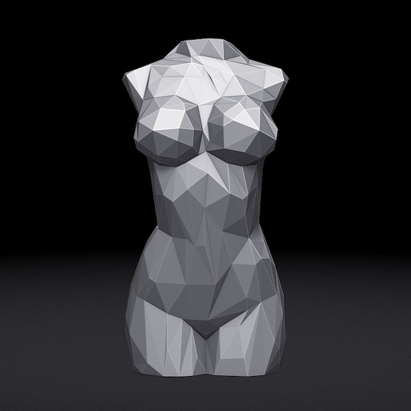 Female Torso Triangulated Stylized