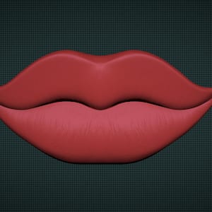 Figurine Lips 3D STL Model for CNC Router or 3D Printing