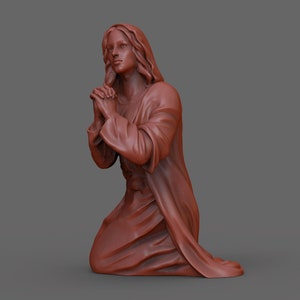 Fichier numérique modèle 3D femme en prière