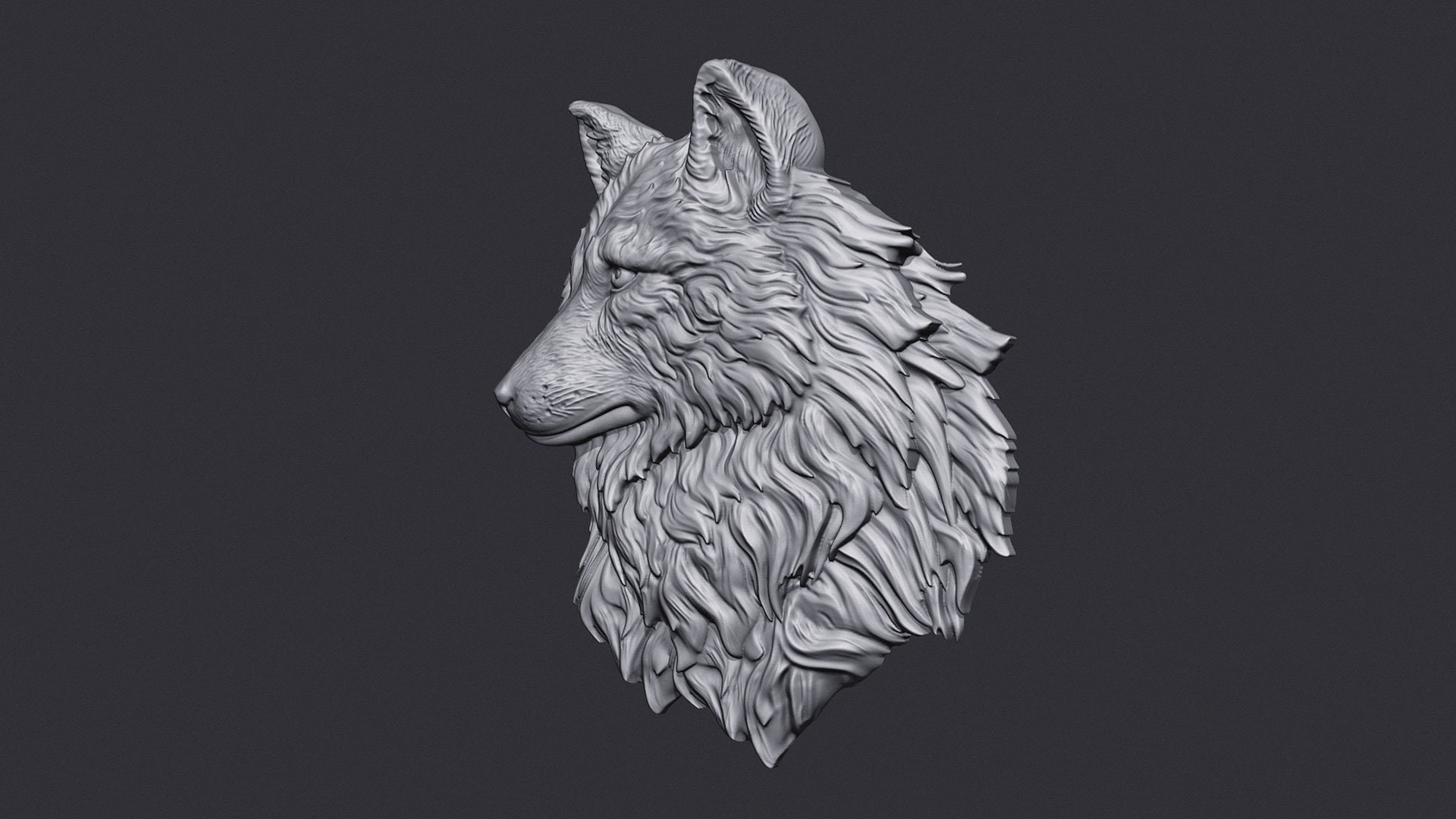 Wolf Head 3D STL Model for CNC Router 3D Printer - Etsy