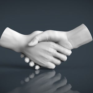 Shake Hands 3D stl model for cnc and 3d printer digital file