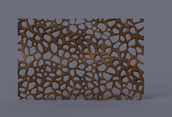 Organic Wall Hanging 3D STL Model for CNC Router 3D Printer