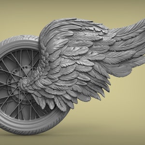 Modello 3D STL della ruota alata per fresatura CNC o file digitale per stampa 3D