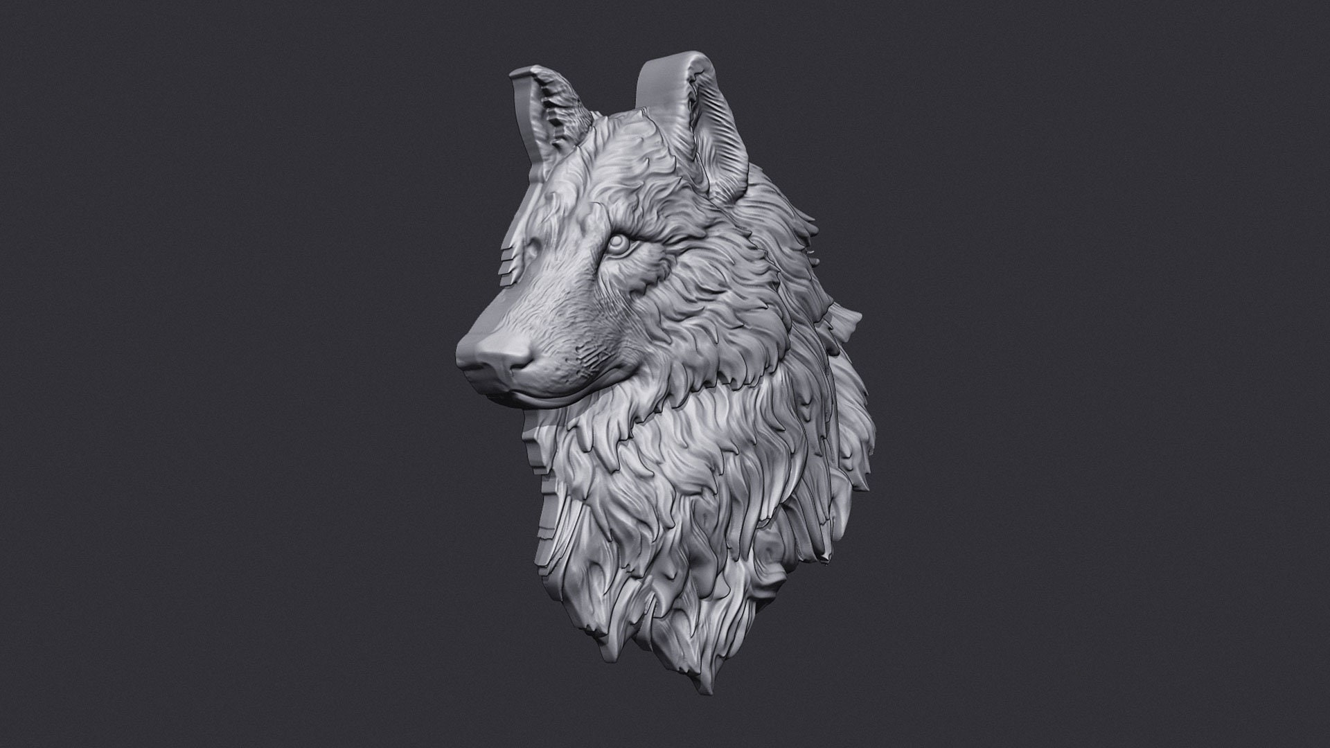 Wolf Head 3D STL Model for CNC Router 3D Printer - Etsy