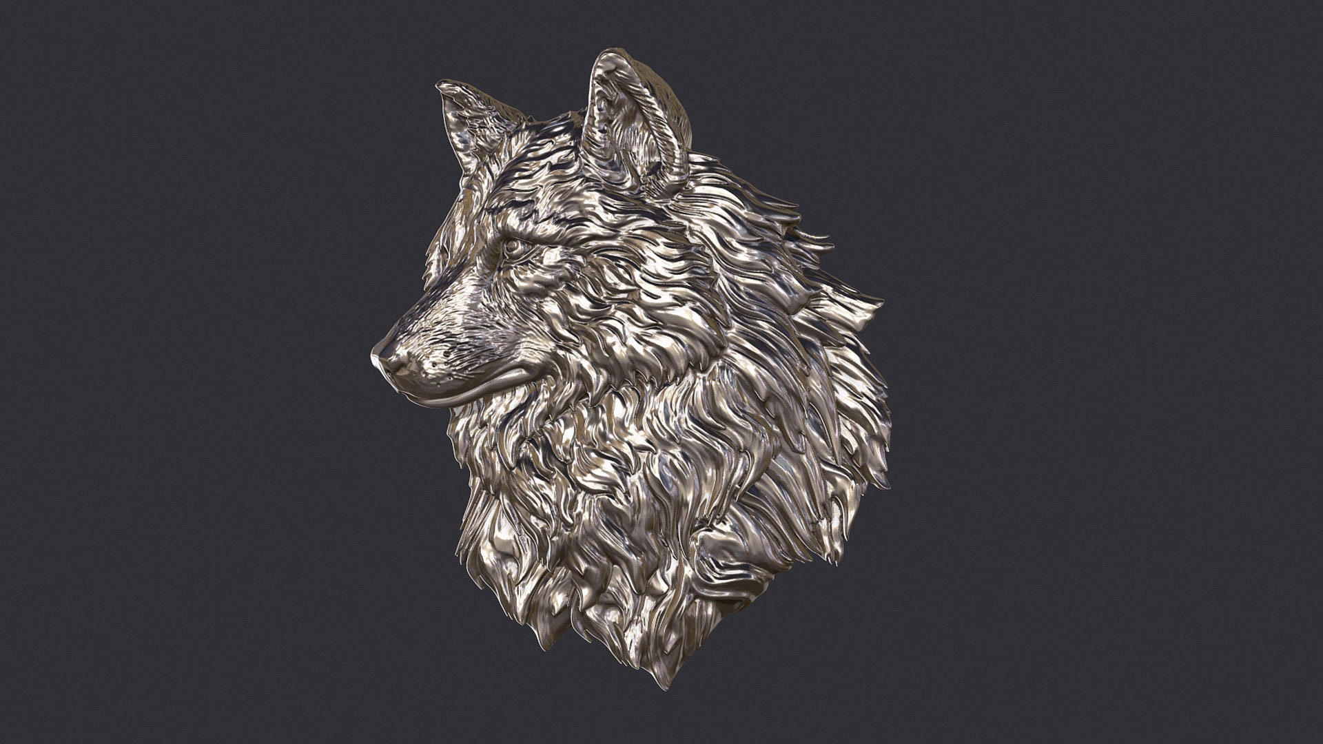 Wolf Head 3D STL Model for CNC Router 3D Printer - Etsy