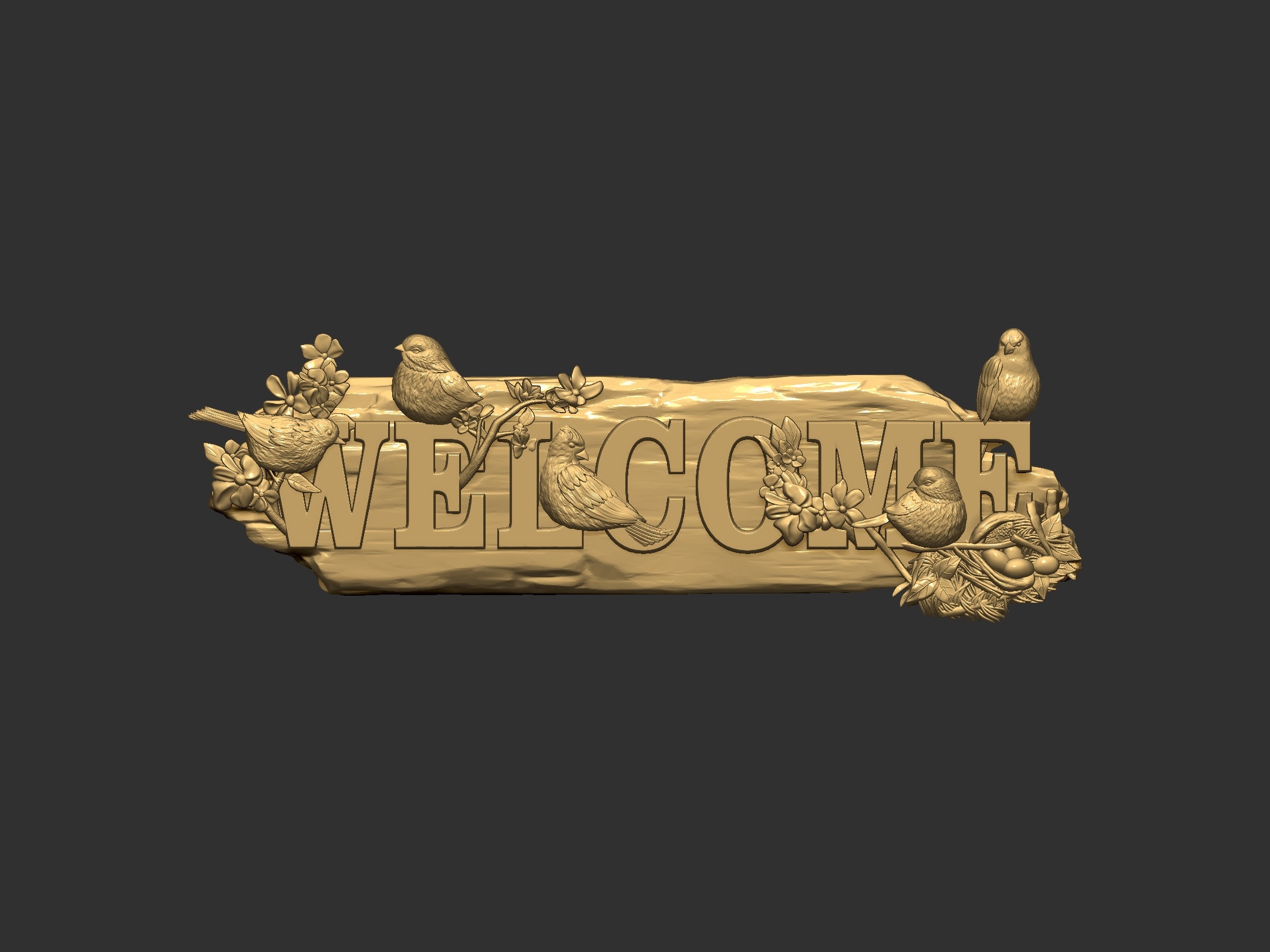 Bird Welcome Sign 3D STL Model for CNC Router - Etsy