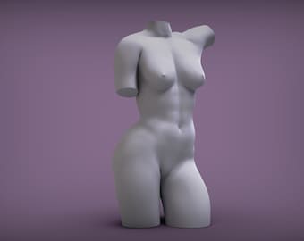 Weiblicher Torso 3D Modell STL-Datei (Digitale Datei)