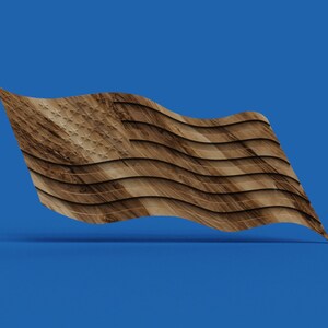 American Flag 3D STL Model for CNC Router Engraver Carving Machine Artcam Aspire CNC Files