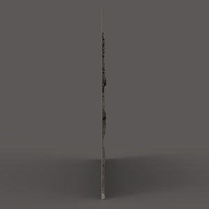 May include: A close-up of a textured, gray wall with a vertical crack running down the center.