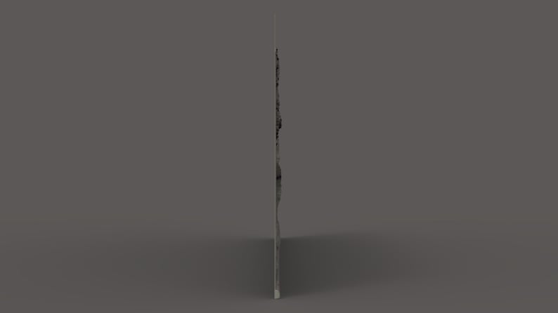 May include: A close-up of a textured, gray wall with a vertical crack running down the center.