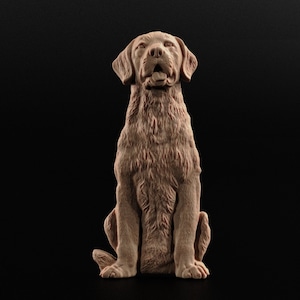 Dog Bas Relief 3D STL Model for CNC Router