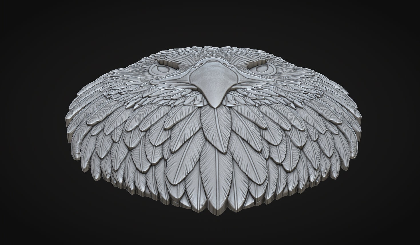Eagle Head Bas Relief 3D Stl Model for Cnc and 3d Printing Digital File ...