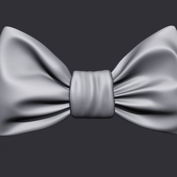 Bow tie 3D Stl digital file for cnc milling or 3d printing