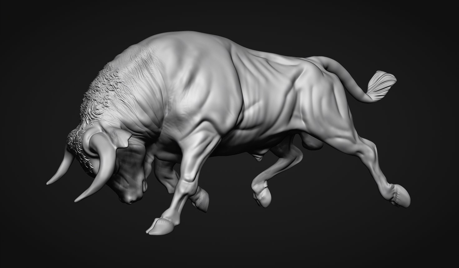 Bull Statue 3D STL Model for 3D Printer Digital Files - Etsy