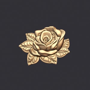 Archivo digital de modelo 3D STL de bajorrelieve de rosa para impresión CNC y 3D.