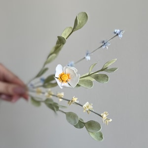 Set of Wafer Paper Flowers for Cake Decoration, Forest Wildflowers for Cake Decor, Edible Wafer Flowers, Wedding Cake Topper