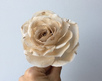 Cappuccino Wafer Paper Rose for cake decoration