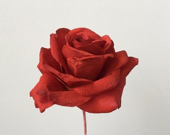 Wafer paper Flower, Red Rose for cake decoration, edible flower