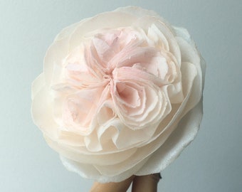 Blush Peach Wafer Paper Austin Rose for Cake decoration