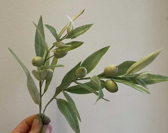 Wafer Paper Flower, 2 Olive branches for Cake decoration