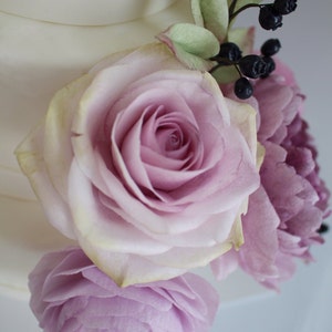 Wafer Paper Pink Rose for cake decoration