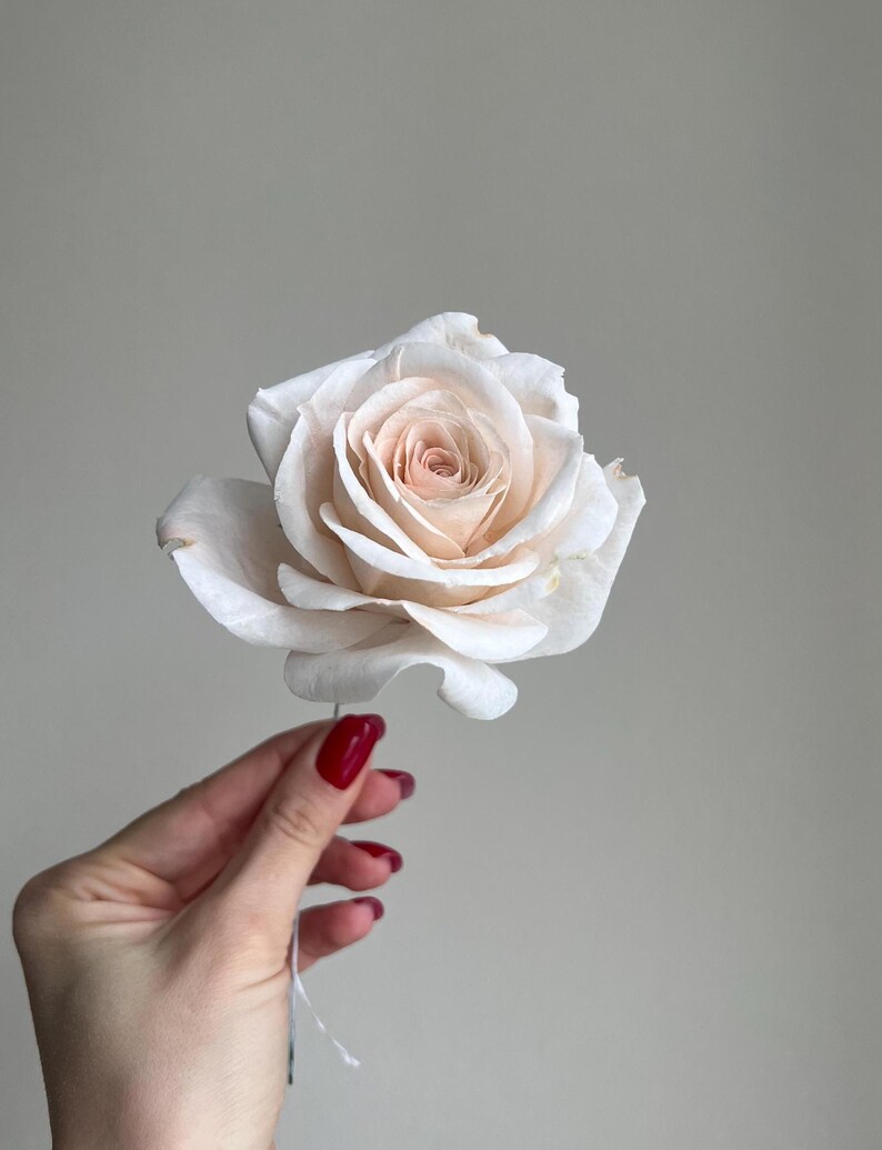 Ivory Wafer Paper Rose: Edible Cake Flower, Wedding Cake Decoration - Etsy