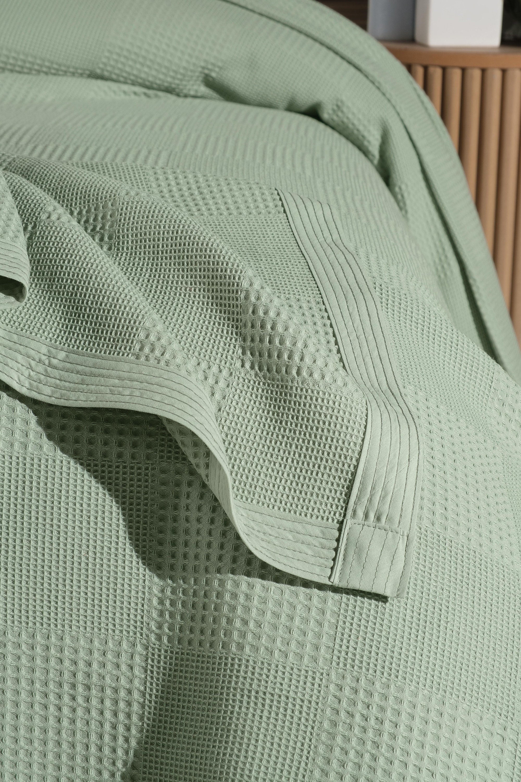 Waffle Bamboo Blanket Cotton Waffle Weave Blanket King Size Etsy UK