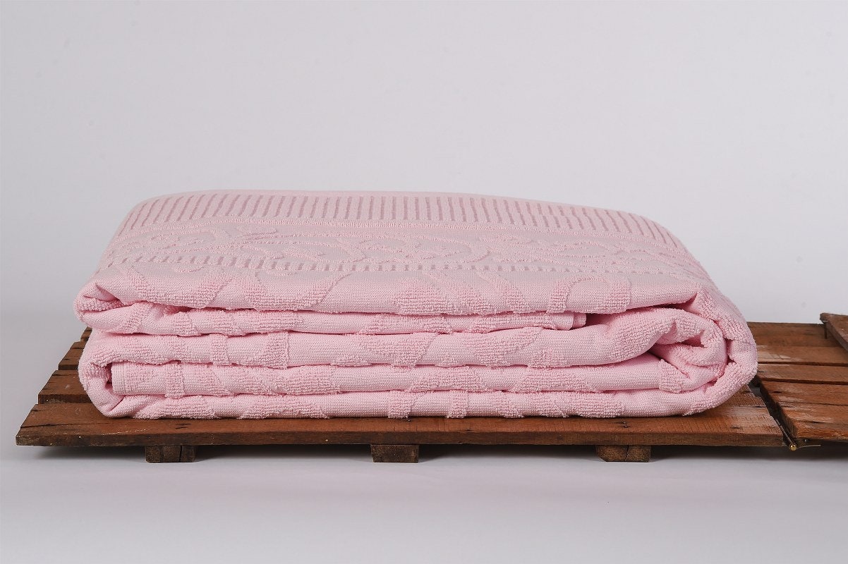 Turkish Towel Bed Sheet 100 Cotton Jacquard Towel Bed Etsy